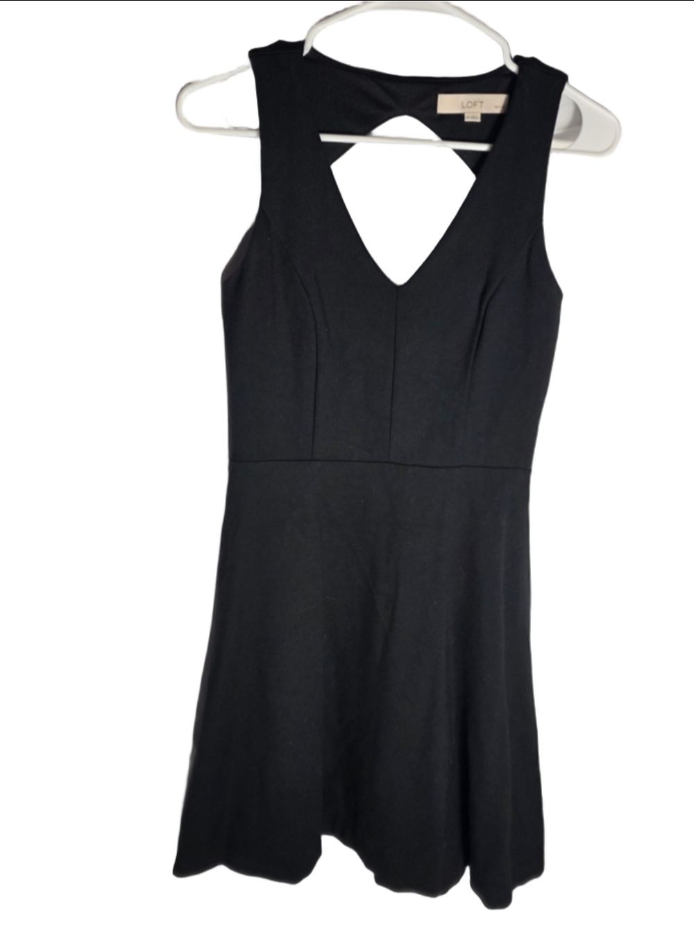 Women's LOFT Black Backless Dress Size 0P classy officewear preppy chic bodycon